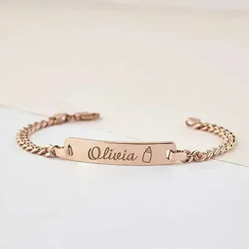 Bracelet prénom bébé, Bracelet enfant, Cadeau de naissance, ID enfants