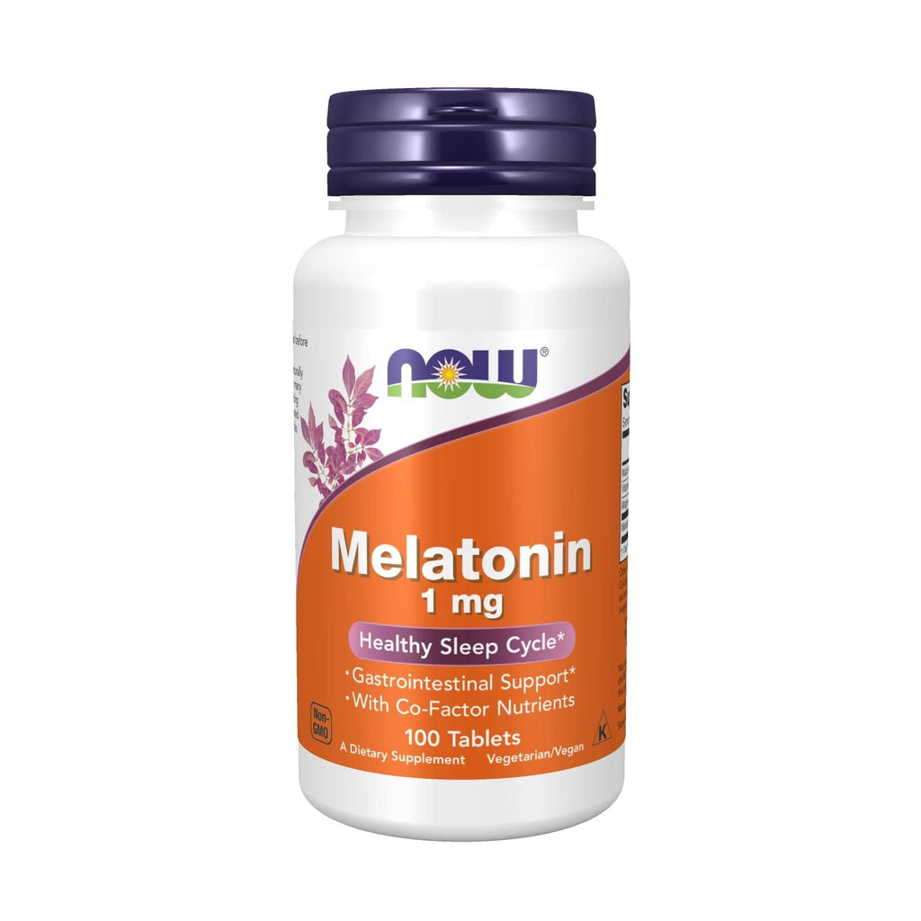 Now Foods Mélatonine 1 mg 100 Comprimés - 3262 - Lot de 2