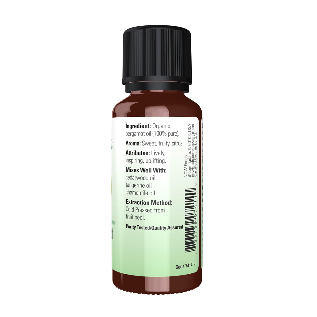 Now Essentiel Oils Huile de Bergamote Bio 30 ml - 7414