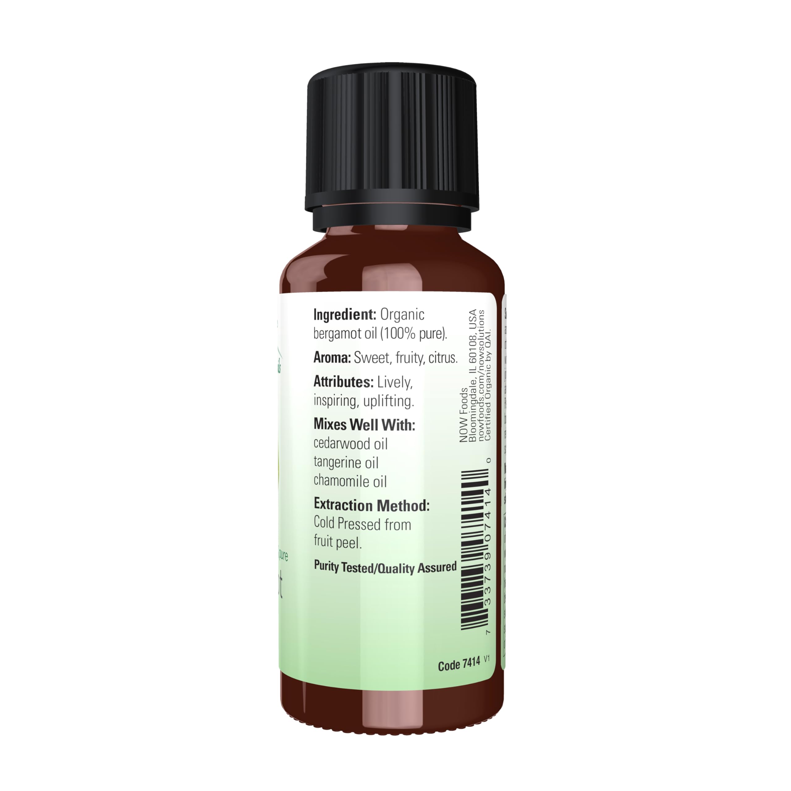 Now Essentiel Oils Huile de Bergamote Bio 30 ml - 7414