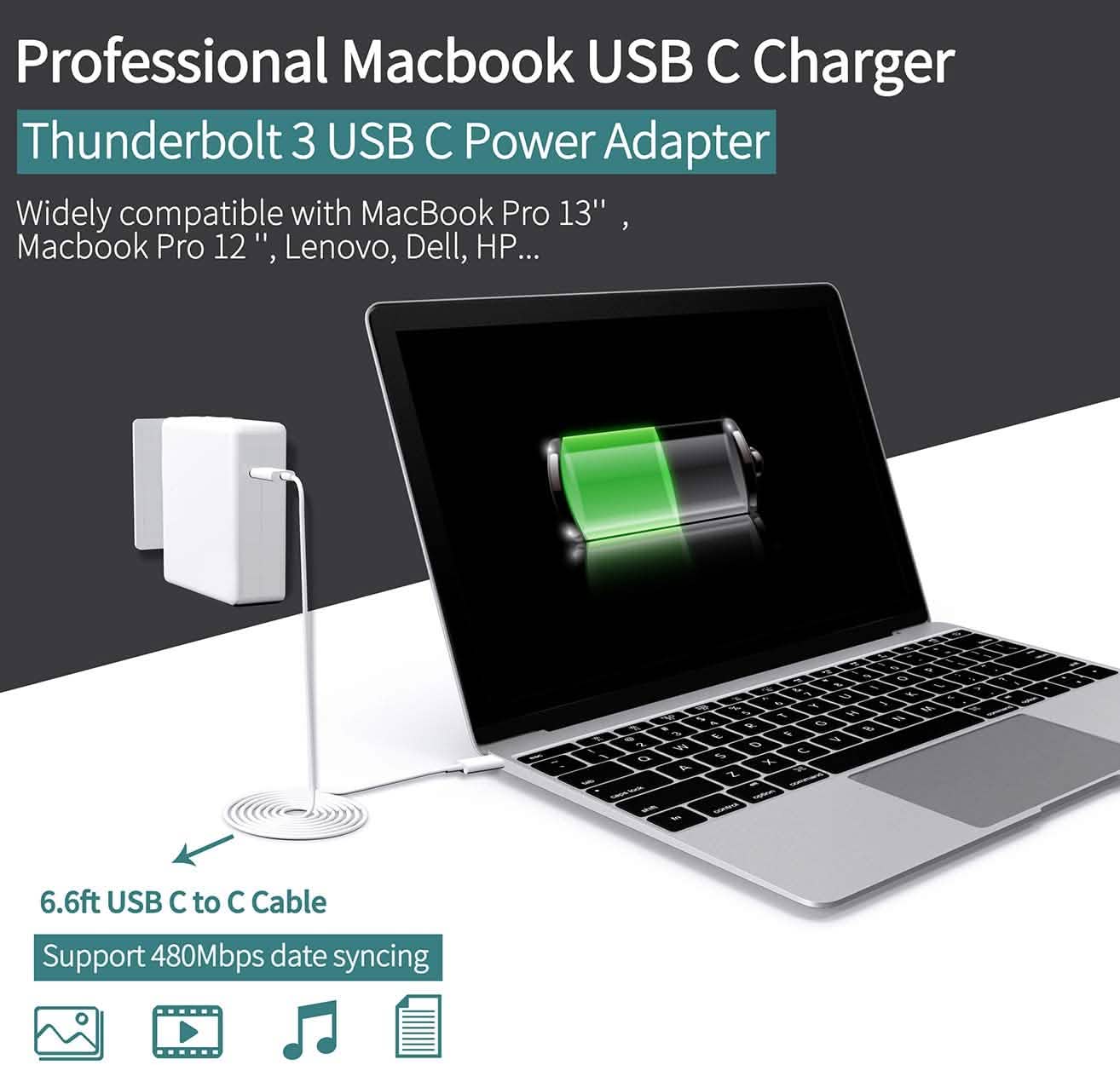 Adaptateur secteur USB C 61W pour MacBook