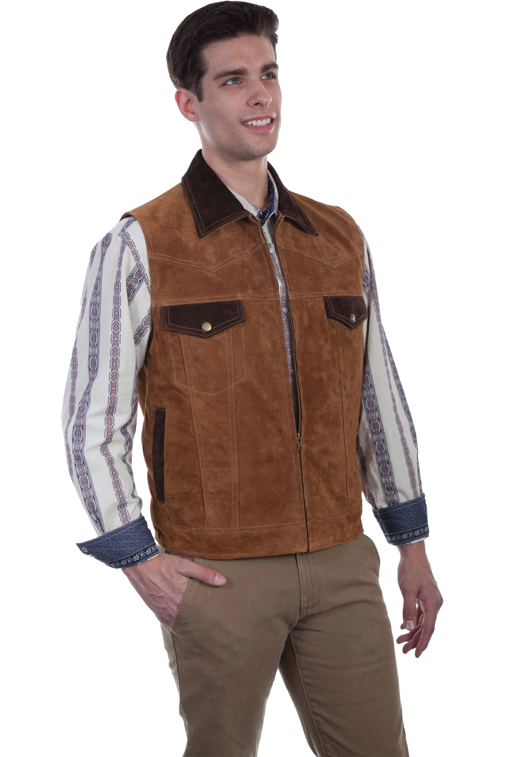 Scully Dusty Ridge (621 Calf Suede) – Gilet pour hommes