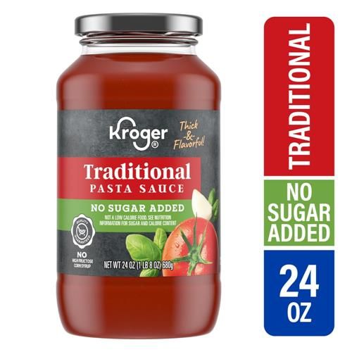 Sauce traditionnelle pour pâtes sans sucre ajouté Kroger 680 g