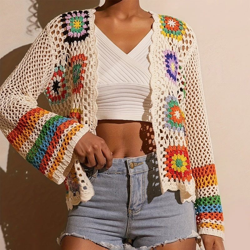 Gilet élégant en crochet pour femme