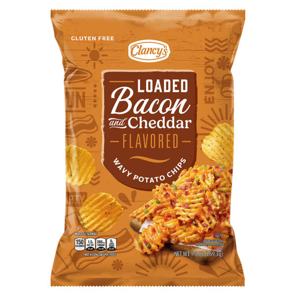 Croustilles ondulées au bacon et au cheddar Clancy's Loaded, 269 g