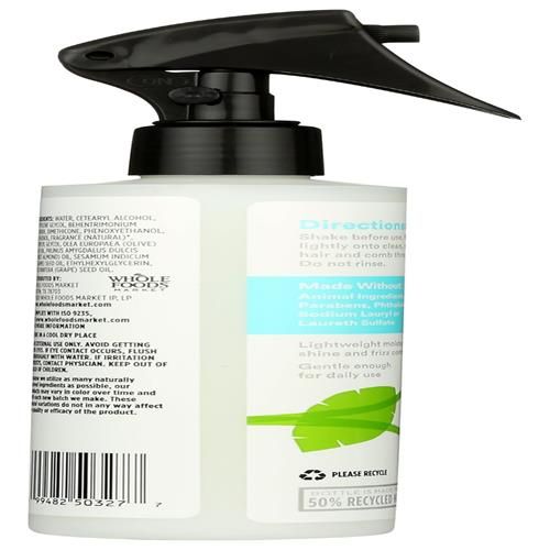 Whole Foods Market, Spray revitalisant sans rinçage à l'huile d'amande douce, parfum noix de coco, 236 ml