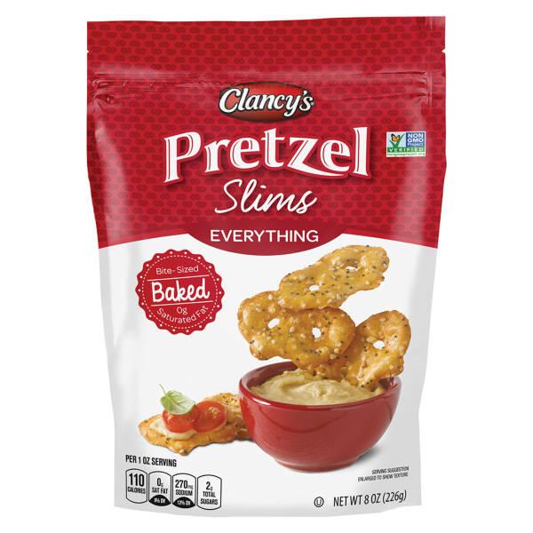 Bretzels Clancy's Everything Slims, 227 g