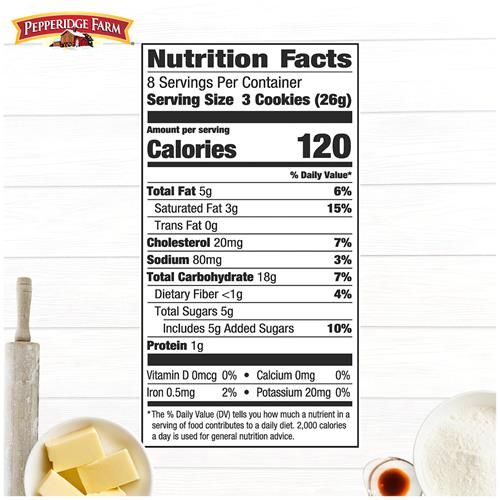 Biscuits au beurre Chessmen de Pepperidge Farm, sac de 205 g (l'emballage peut varier)