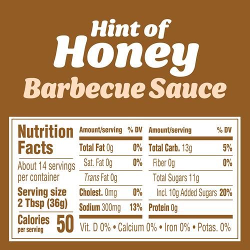 Sauce barbecue Kraft Miel Doux Mijotée (Bouteille de 510 g)