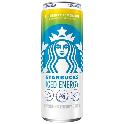 Starbucks Iced Energy, Limonade aux Myrtilles, Boisson Énergisante Pétillante, 355 ml