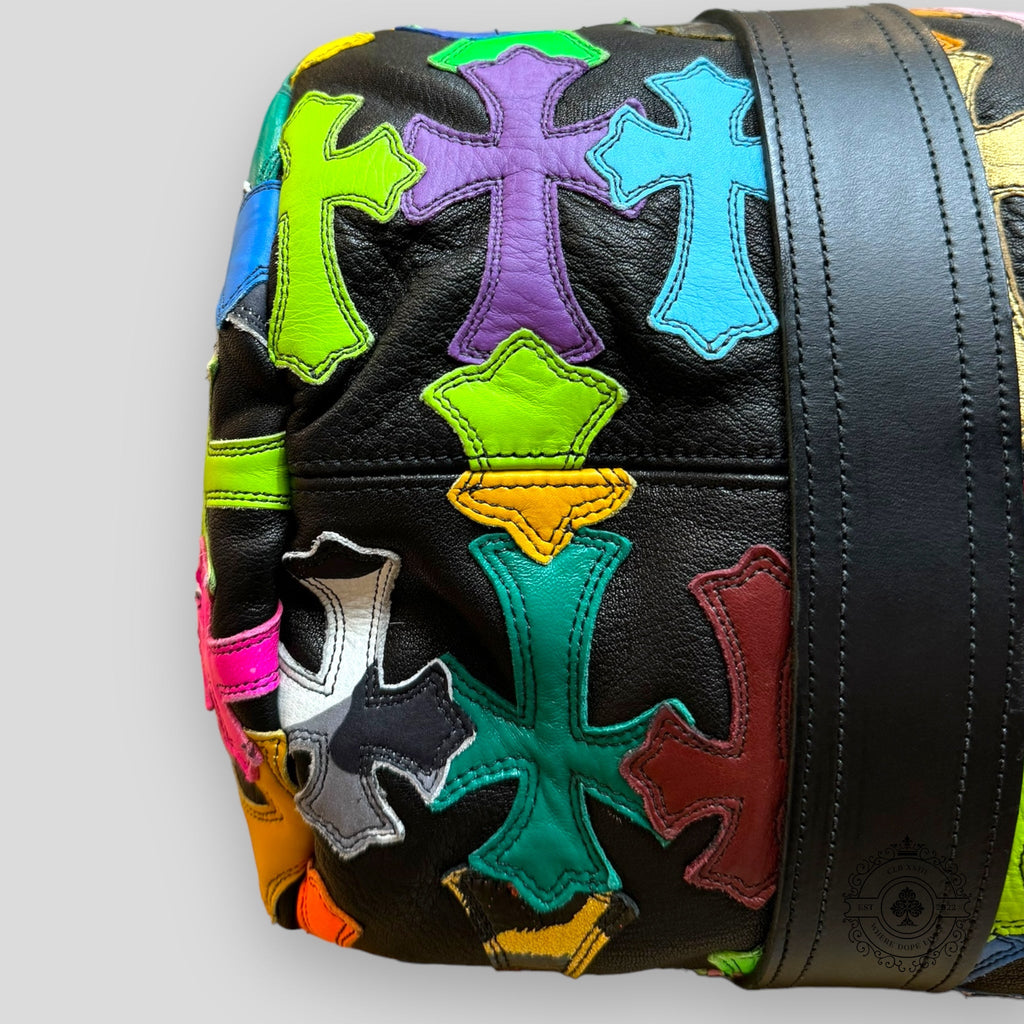 Mini sac polochon Chrome Hearts à croix multicolores