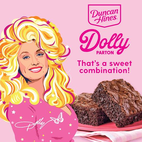 Mélange pour brownies double chocolat divins Dolly Parton de Duncan Hines, 499 g