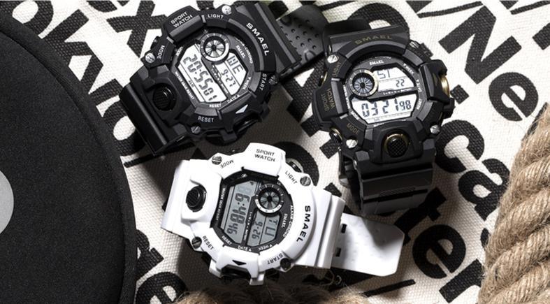Montres numériques de sport étanches 50 m pour hommes avec date automatique relogio masculino Montre unisexe de sport militaire de l'armée