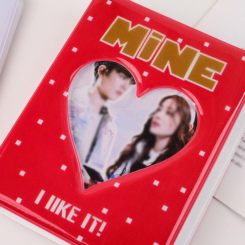 Mini album photo 64 pochettes 3 pouces, range-cartes, reçus, cœur creux, porte-photos, porte-cartes de visite, classeur Kpop, album Polaroid, cadeaux Saint-Valentin