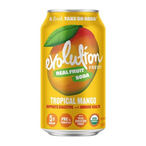 Boisson Gazeuse Bio Mangue Tropicale Evolution Fresh, 355 ml
