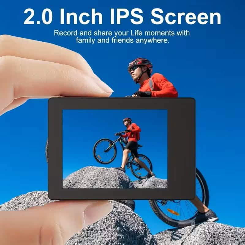 Caméra d'action Ultra HD 1080P – Grand angle 140°, objectif Fisheye, écran LCD