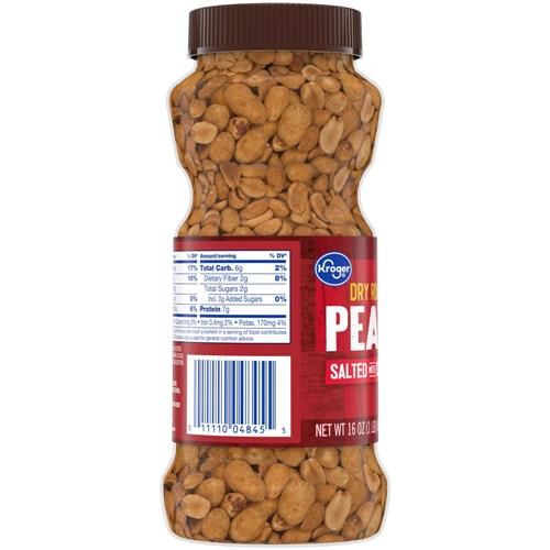 Kroger Cacahuètes grillées à sec et salées 453 g