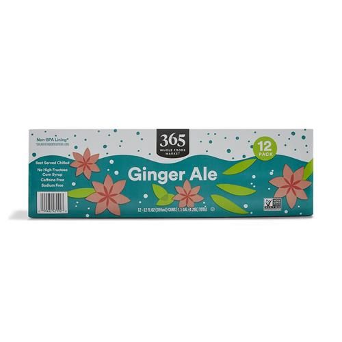 Whole Foods Market, Boîte de Soda au Gingembre, 355 ml (Paquet de 12)