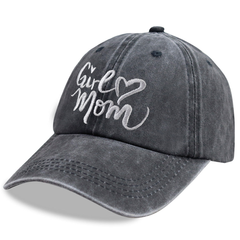 Casquette de baseball en coton lavé réglable Maman d'une fille