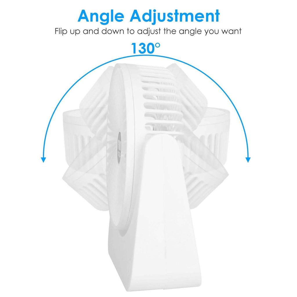 Ventilateur de bureau 6,5" alimenté par USB, 3 vitesses