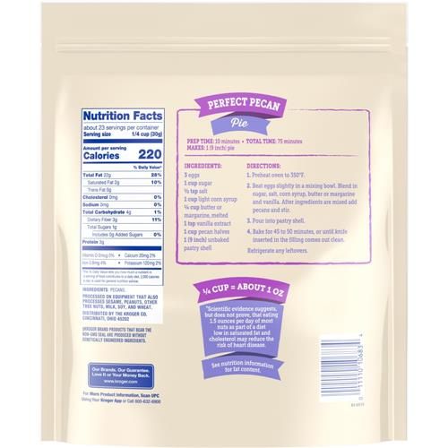 Noix de pécan (moitiés) Kroger 680 g