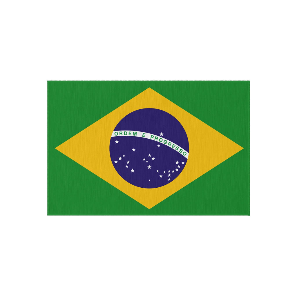 Paillasson extérieur antidérapant drapeau du Brésil | São Paulo | Rio de Janeiro | Brasília | Cadeau pour les Brésiliens | 61x91 cm