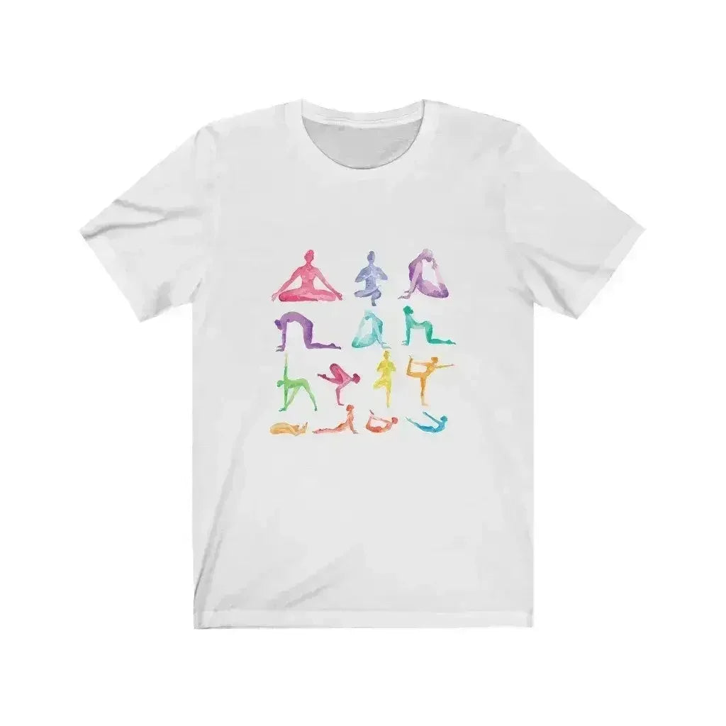 T-shirt à manches courtes en jersey imprimé motifs Yoga