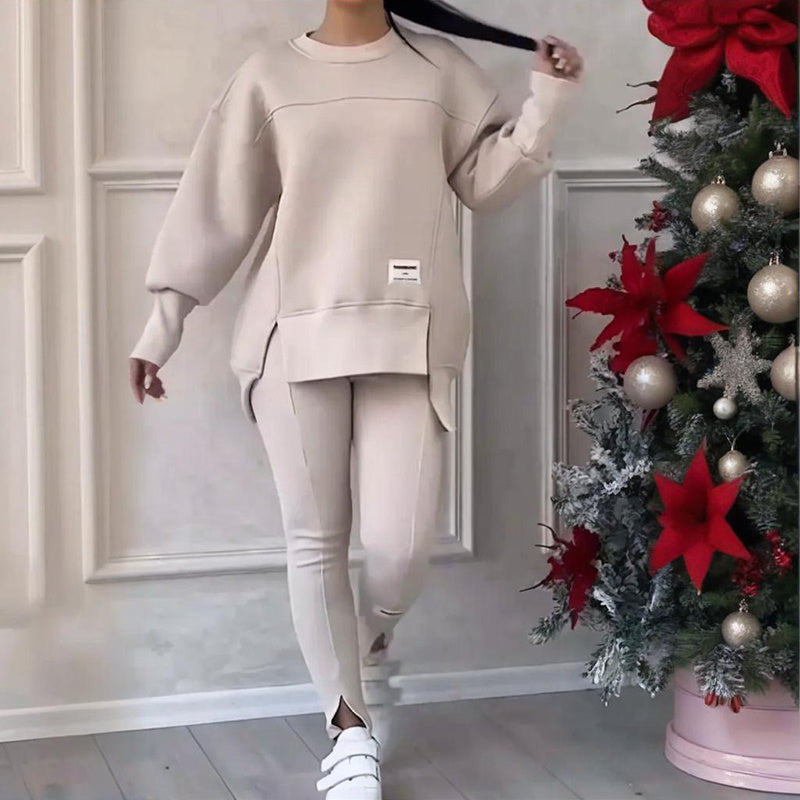 Ensemble 2 pièces uni pour femme