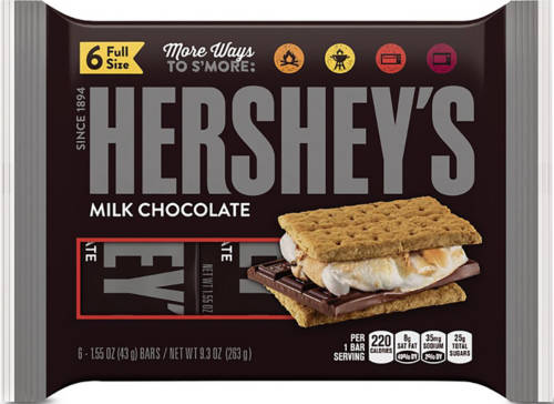 Hershey's Milk  Chocolate Candy Bar, 6 count - 9.3 oz