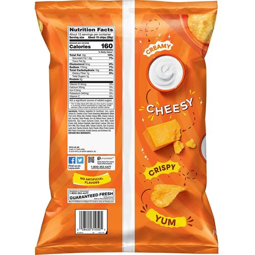 Sacs de croustilles Lays saveur Cheddar et crème sure, format fête, 354,3 g