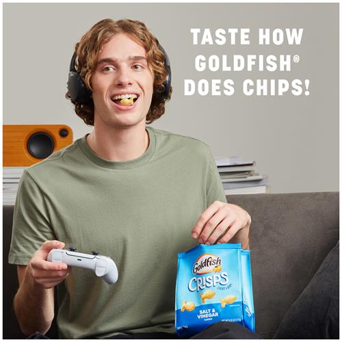 Biscuits salés Goldfish saveur sel et vinaigre, sachet de 177 g
