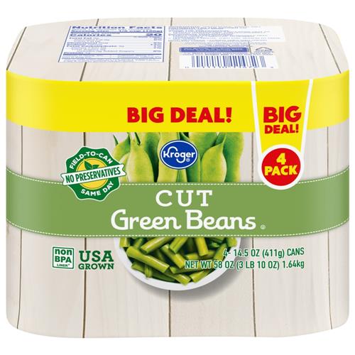 Kroger Haricots Verts en Conserve 4 u / 411 g