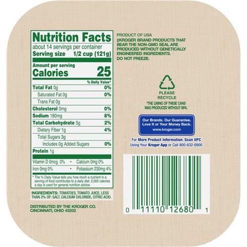 Tomates en dés Kroger 411 g / 4 paquets