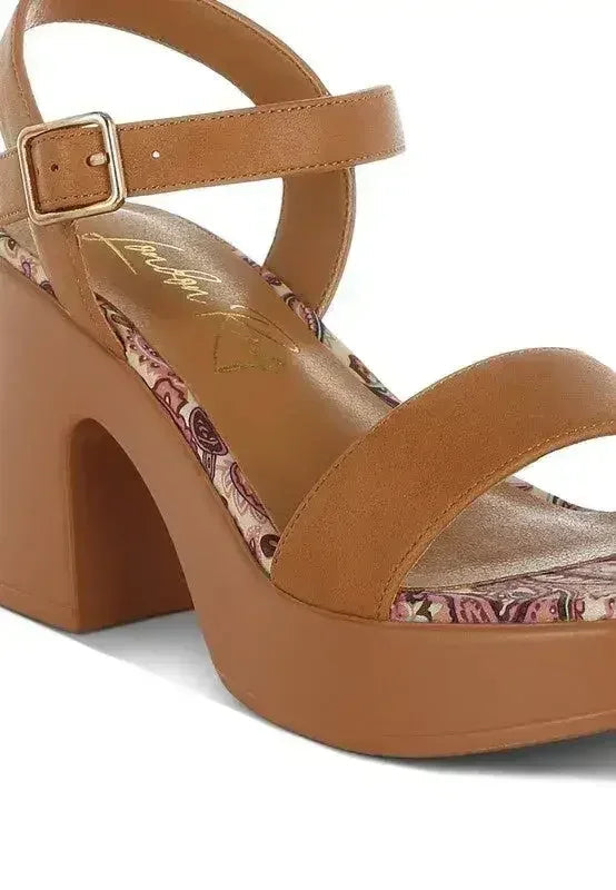 Kolata Talons Plateformes à Boucle en Similicuir
