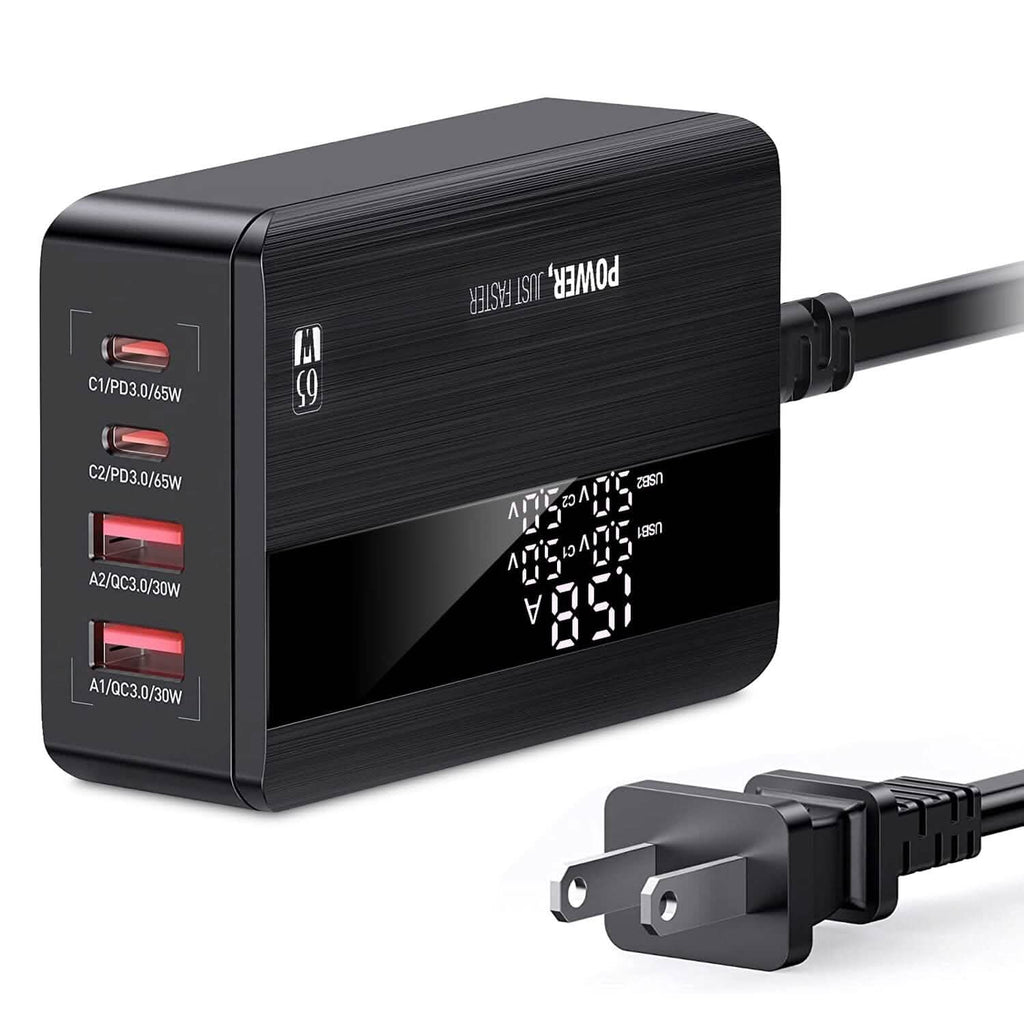 Chargeur mural rapide 65W à 4 ports USB