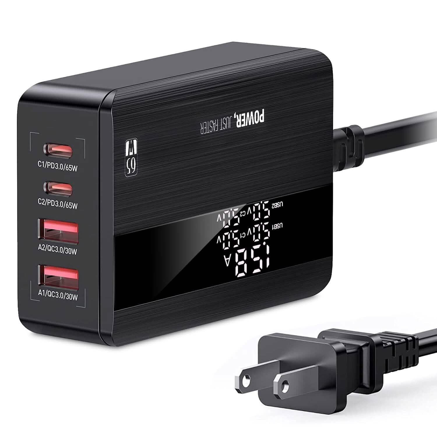 Chargeur mural rapide 65W à 4 ports USB