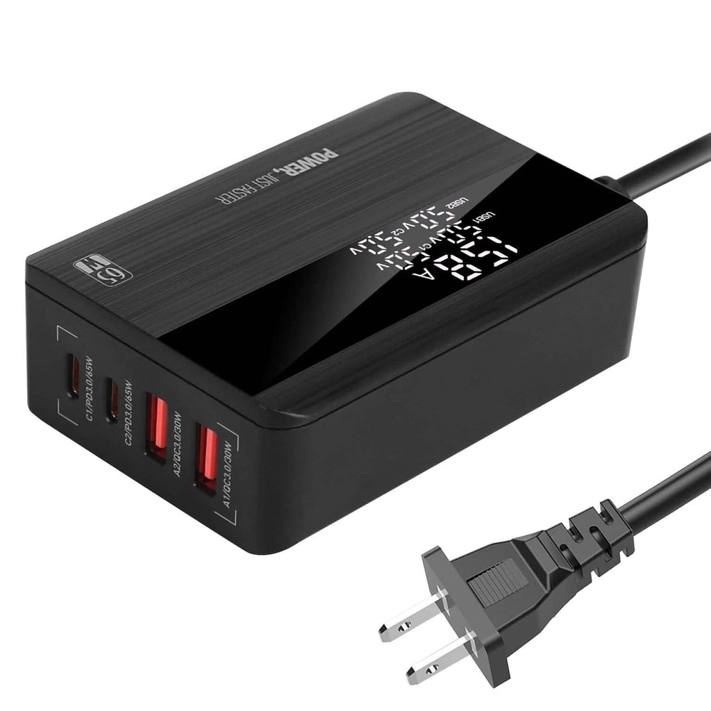 Chargeur mural rapide 65W à 4 ports USB