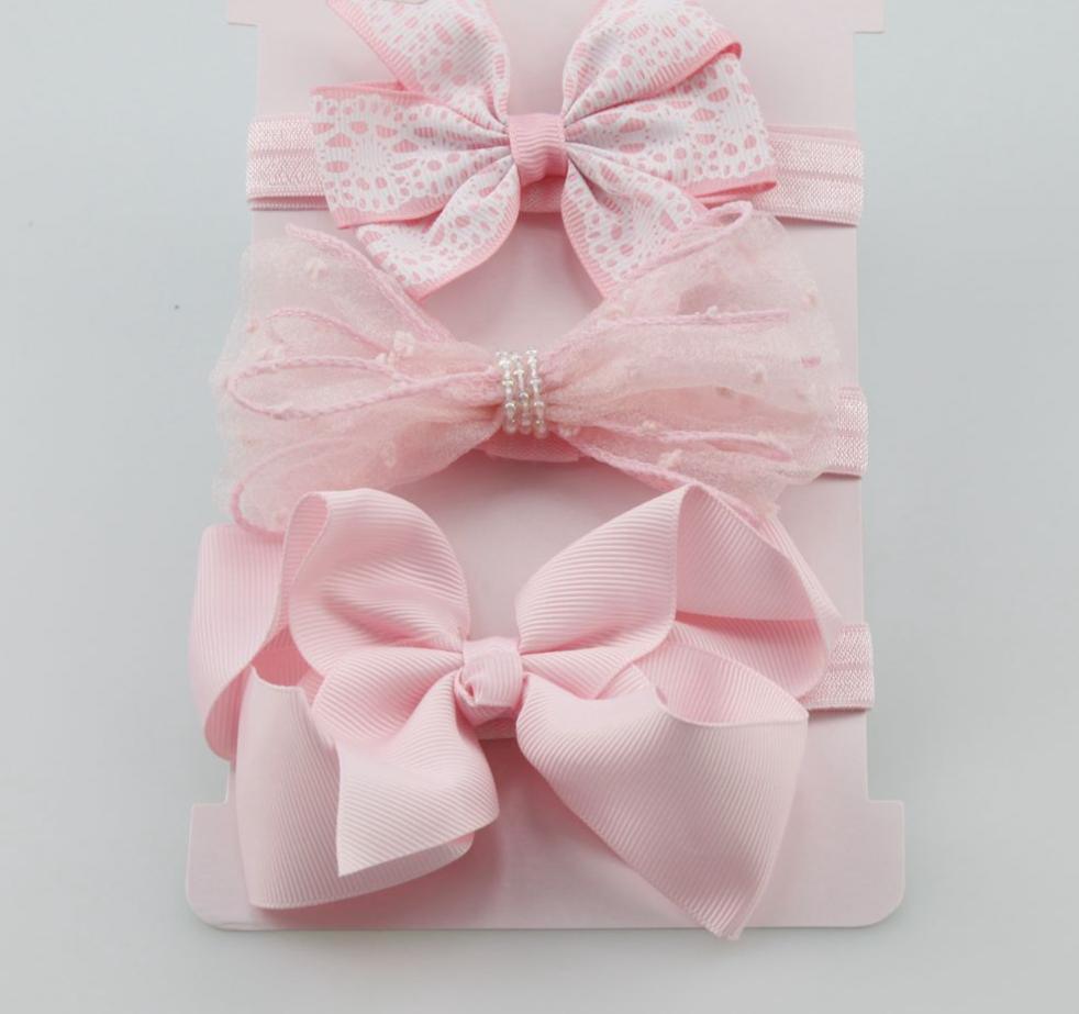 Bandeau Élastique Bébé Fait Main Rétro Vintage Nœud Papillon Fleur Accessoire Cheveux Nourrisson Tout-Petit Pour Bébé