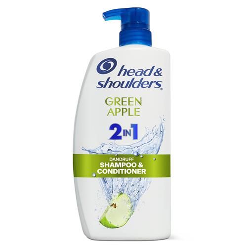 Head & Shoulders 2-en-1 Shampooing et Revitalisant antipelliculaire, Traitement antipelliculaire, Pomme verte pour usage quotidien, Sans parabènes, 800 g
