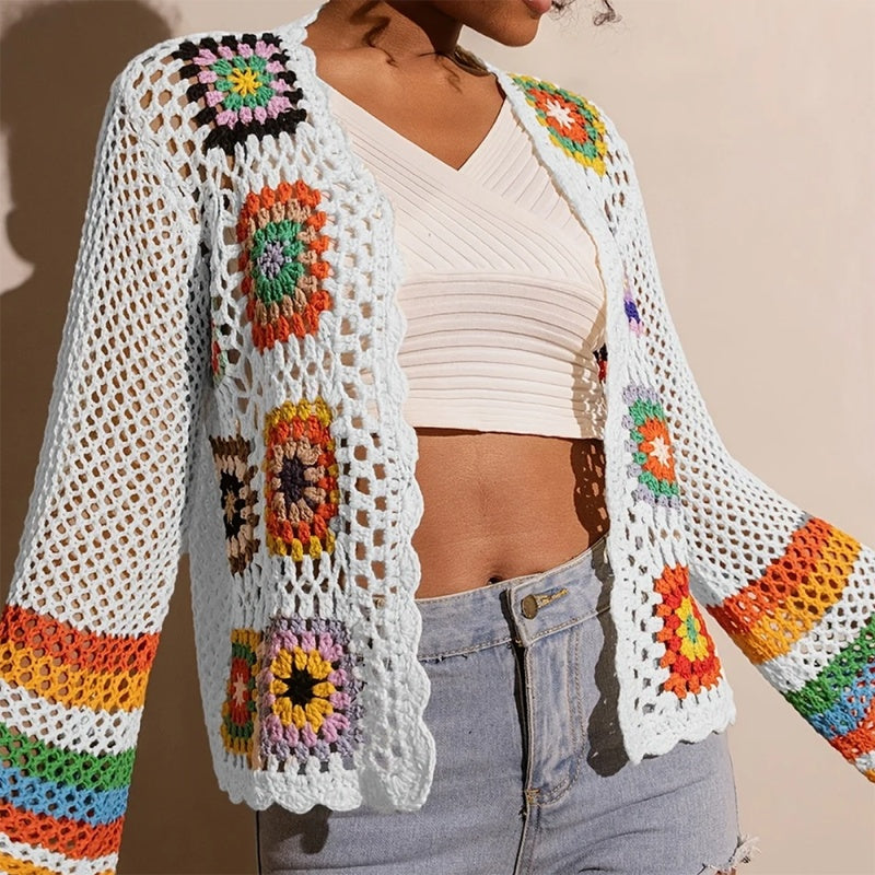 Gilet élégant en crochet pour femme