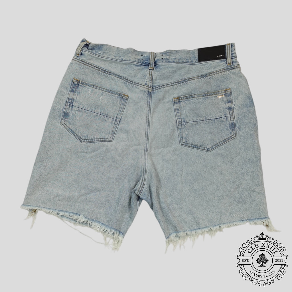 Shorts en jean Amiri Tie Dye Thrasher délavage clair