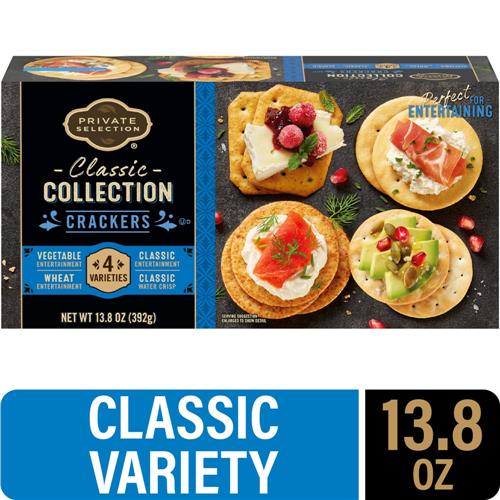 Collection de craquelins classiques de sélection privée, assortiment de craquelins de blé, paquet de 4 / 13,8 oz