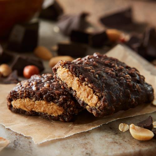 Barre Clif au Beurre de Noix - Chocolat Beurre de Cacahuète - Barres Énergétiques Farcies - Sans OGM - Bio USDA - Végétalienne - Faible Index Glycémique - 50 g (Paquet de 5)