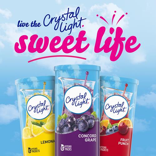Mélange pour boisson en poudre Crystal Light Raisin Concord Arôme Artificiel, Paquets pour pichet, 6 U.