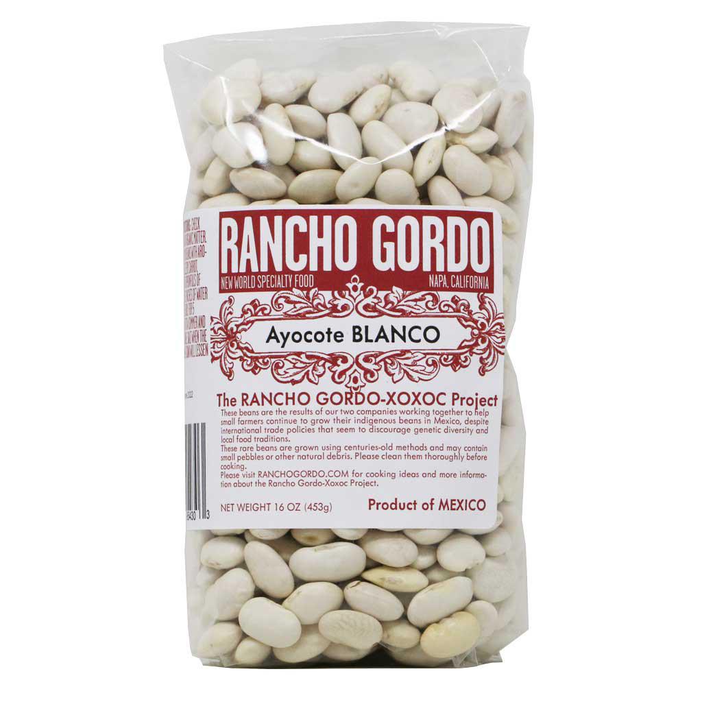 Rancho Gordo - Haricots anciens « Ayocote Blanco » (454 g)