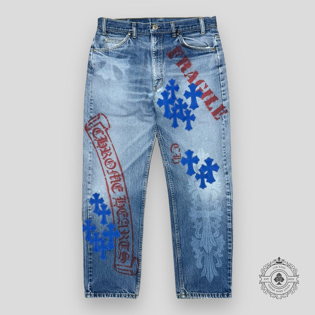 Jeans Chrome Hearts Levi's Stencil Cross Patch