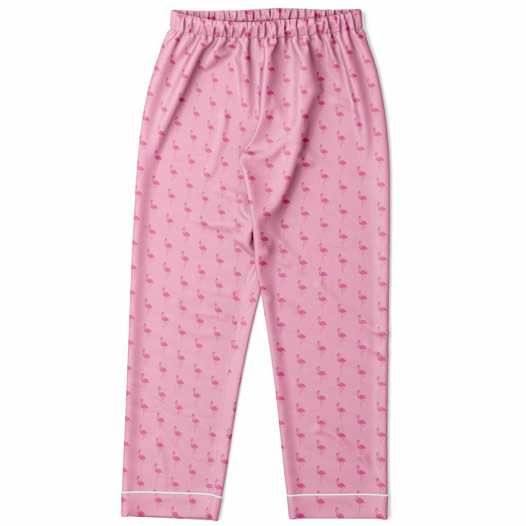 Pyjama en satin simple flamant rose