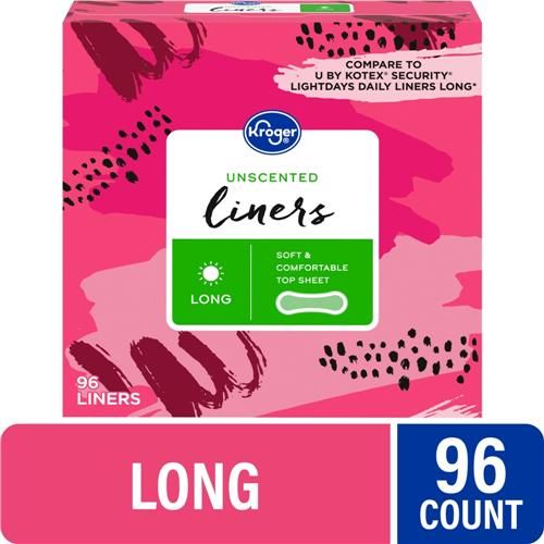 Protège-slips longs non parfumés Kroger, paquet de 96