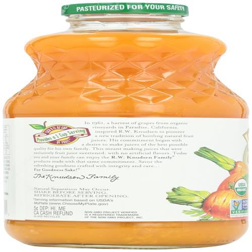 Mélange de jus d'orange et de carotte biologiques R.W. Knudsen Family, 946 ml