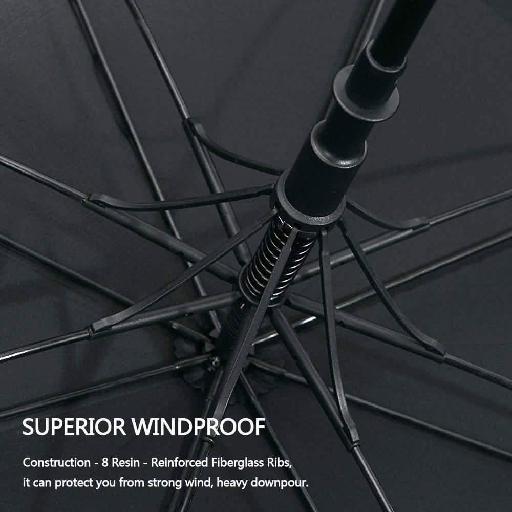 Parapluie de golf à ouverture automatique de 173 cm - Noir